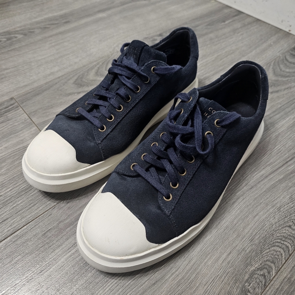 Men's Navy and White Sneakers
